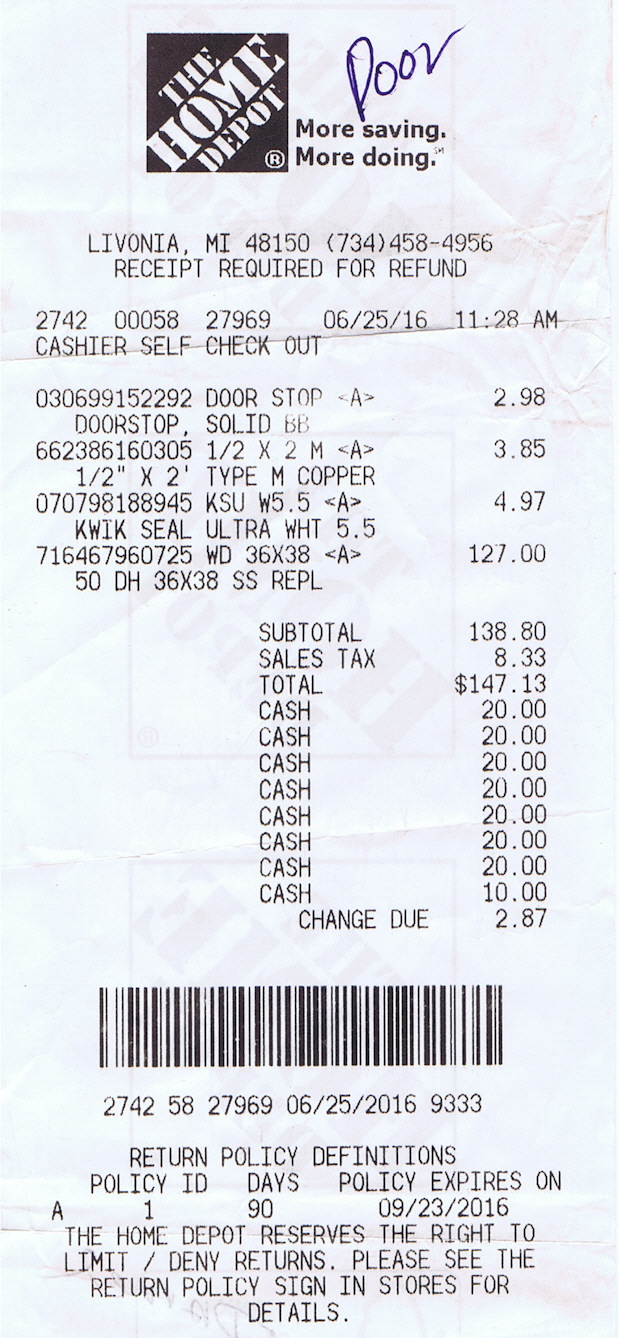 The Home Depot Receipt 2. 147.13 620x1338
